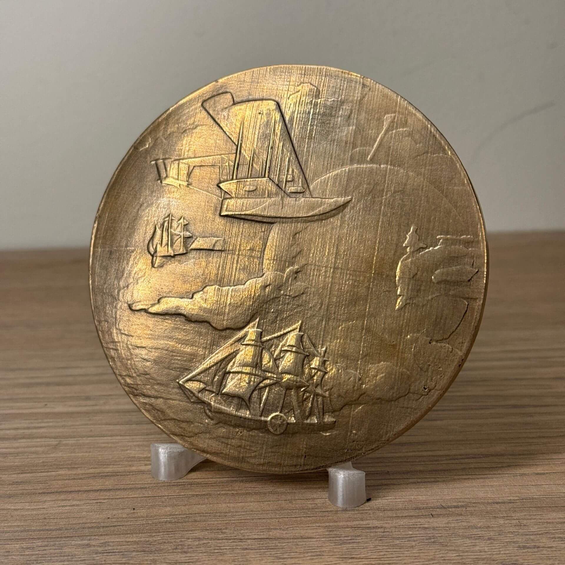 Front side of replica medallion